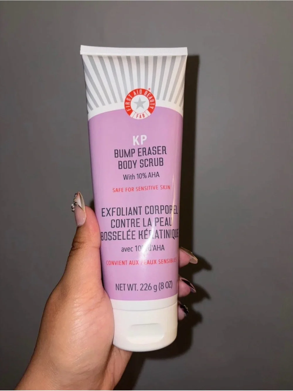 First Aid Beauty KP Bump Eraser Body Scrub - Light Pink Tube